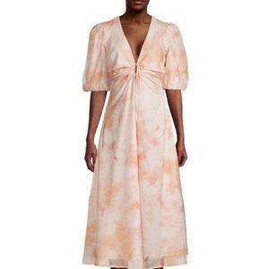 New! BARDOT Farlow V-Neck Midi-Dress